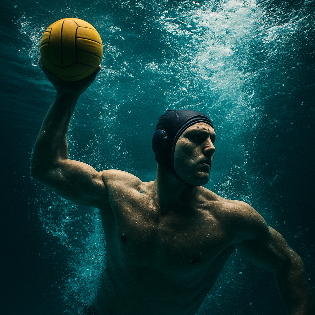 Allenamento di pallanuoto — tecnica di lancio